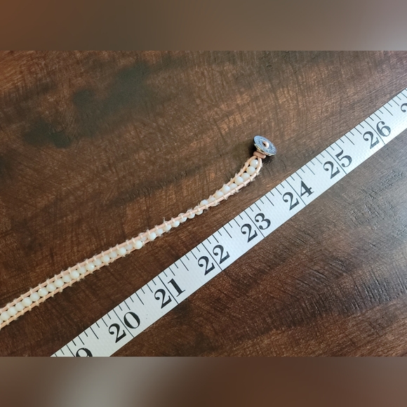 Victoria Emerson Bracelet - length 24" Pink & White - Picture 3 of 3